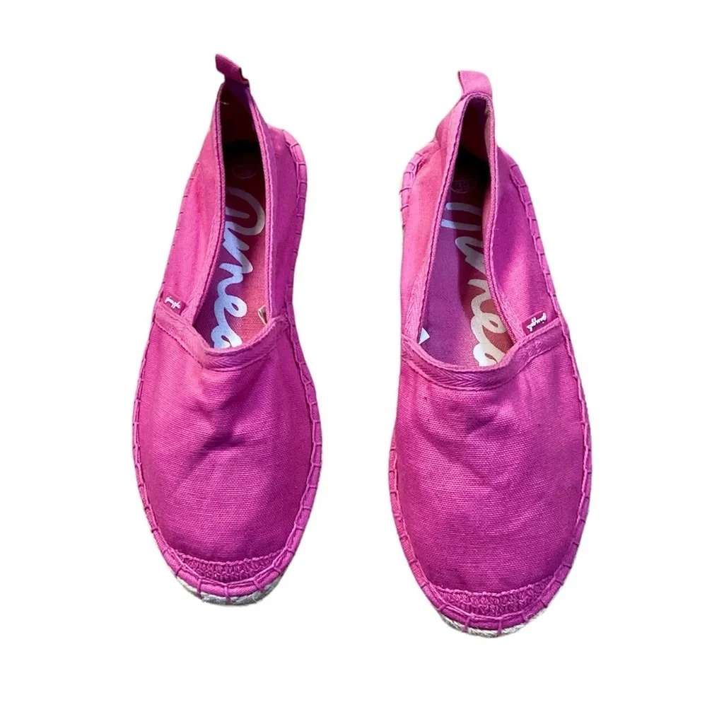 Pineapple pink flat espadrilles